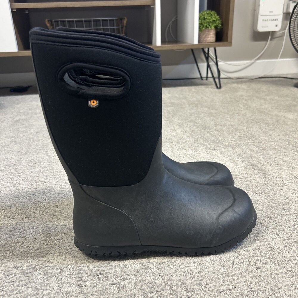 Bogs York Boots Youth Boys Girls 6 Black Winter Waterproof Insulated Snow EU 38